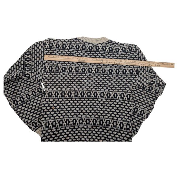 Vintage 90s Scandinavian Sweater J'ma Plum 100% Wool Mens Size M USA Made - Picture 9 of 10